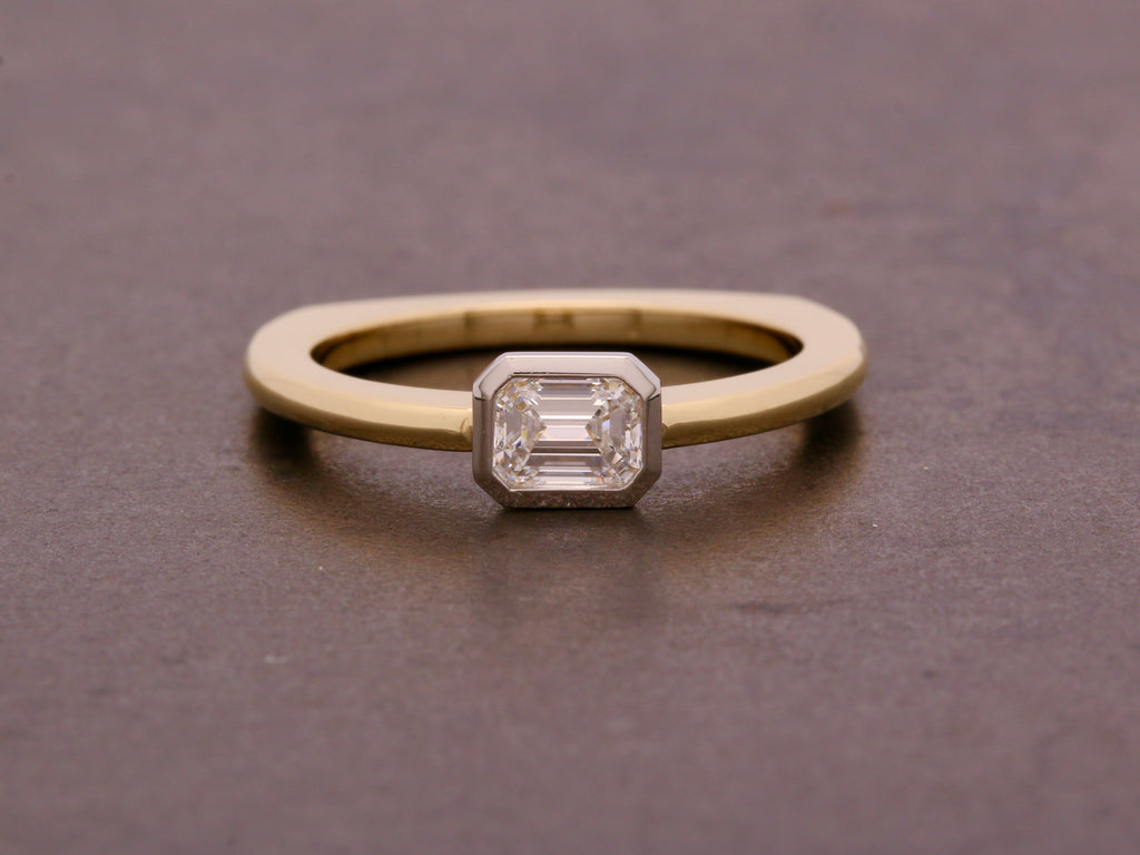 Adamas Emerald Cut Solitaire Ring